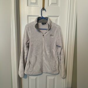 FILA zip up plush and cozy jacket.